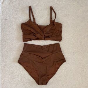 Aerie Brown bikini